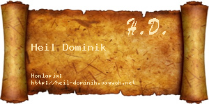 Heil Dominik névjegykártya